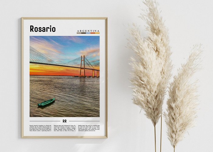 25 de Mayo Square Rosario Poster, Rosario Print, Rosario Wall Art, South America ... photo