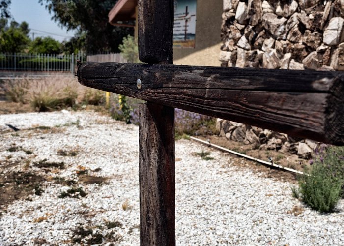 Sylmar Square Shopping Center 3 crosses burned at a small Los Angeles church and authorities ... photo