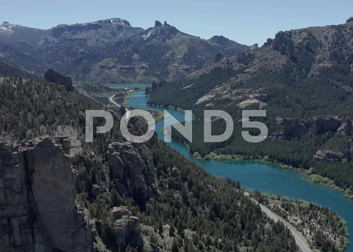 Limay River AERIAL - Limay River in Valle Encantado,... | Stock Video | Pond5 photo