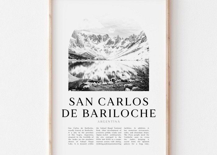 Largo San Carlos de Bariloche Art Print, Cartel de San Carlos de ... photo