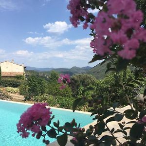 הוילה Saint-Laurent-le-Minier Gite En Cevennes Du Sud, Bergerie Restauree Au Rez De Jardin D'Une Bastide Avec Piscine, Vue Exceptionnelle, Authenticite Et Confort Exterior photo