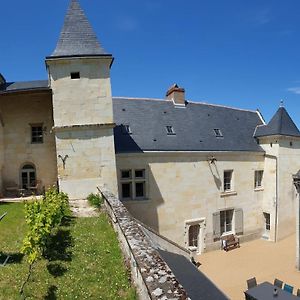 הוילה Treves-Cunault Logis Escale Vue Loire, Piscine Semi-Troglodyte Exterior photo