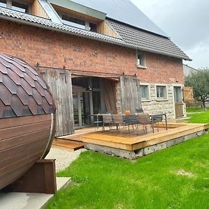 Rot am See Landurlaub Mit Neugierigen Blicken In Den Pferdestall, Eingezauntem Garten, Kamin Und Sauna Exterior photo