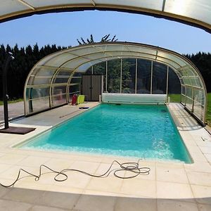 Thiberville Villa With Covered And Heated Swimming Pool Exterior photo