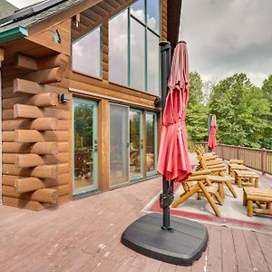 הוילה Blairstown Luxury Log Cabin With Ev Charger And Mtn Views! Exterior photo