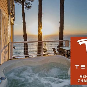 דירות Breathtaking Oceanview! By Oceanviewhottubs Oceanfront! Shelter Cove Ca Tesla Ev Station Exterior photo