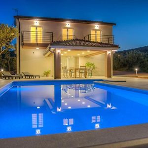 Gustirna New Luxury Villa With Heated Pool, Marina-Trogir Exterior photo
