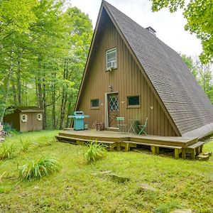 הוילה A-Frame Cabin In Becket Deck And Private Acreage! Exterior photo