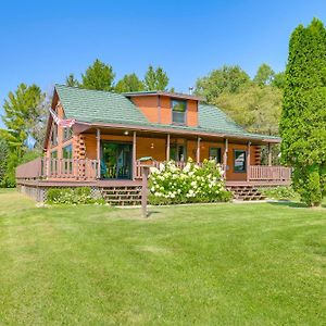 הוילה Mio Michigan Cabin With On-Site Fishing Pond And Deck Exterior photo