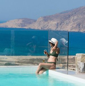 Mykonos Town Principality Villas, Sea View With Private Pool Above Ftelia Beach Exterior photo